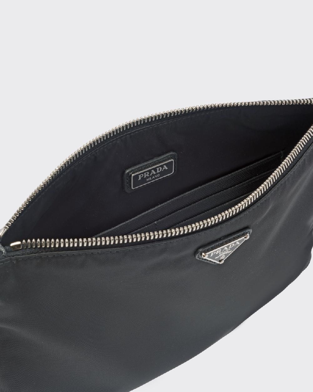 Prada Pouch De Re-Nylon Y Piel Saffiano