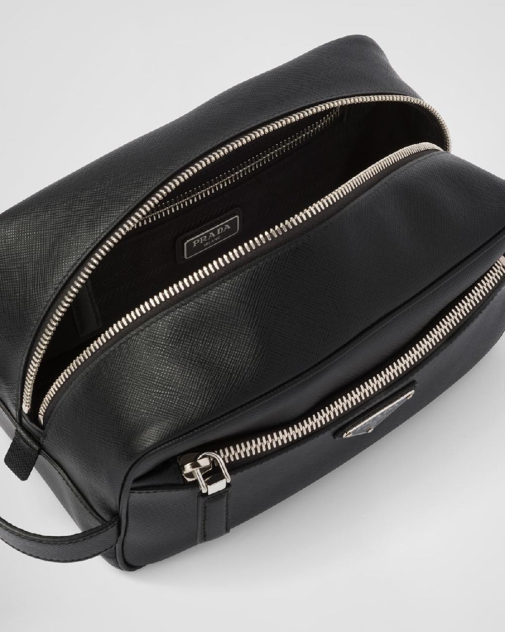 Prada Pouch De Viaje En Piel Saffiano