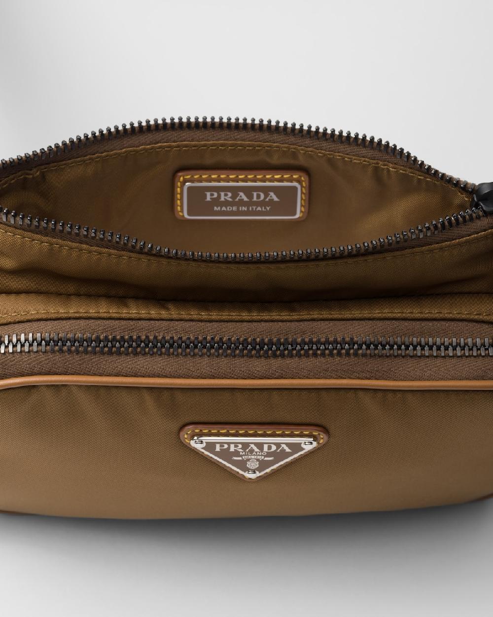 Prada Riñonera De Piel Y Re-Nylon