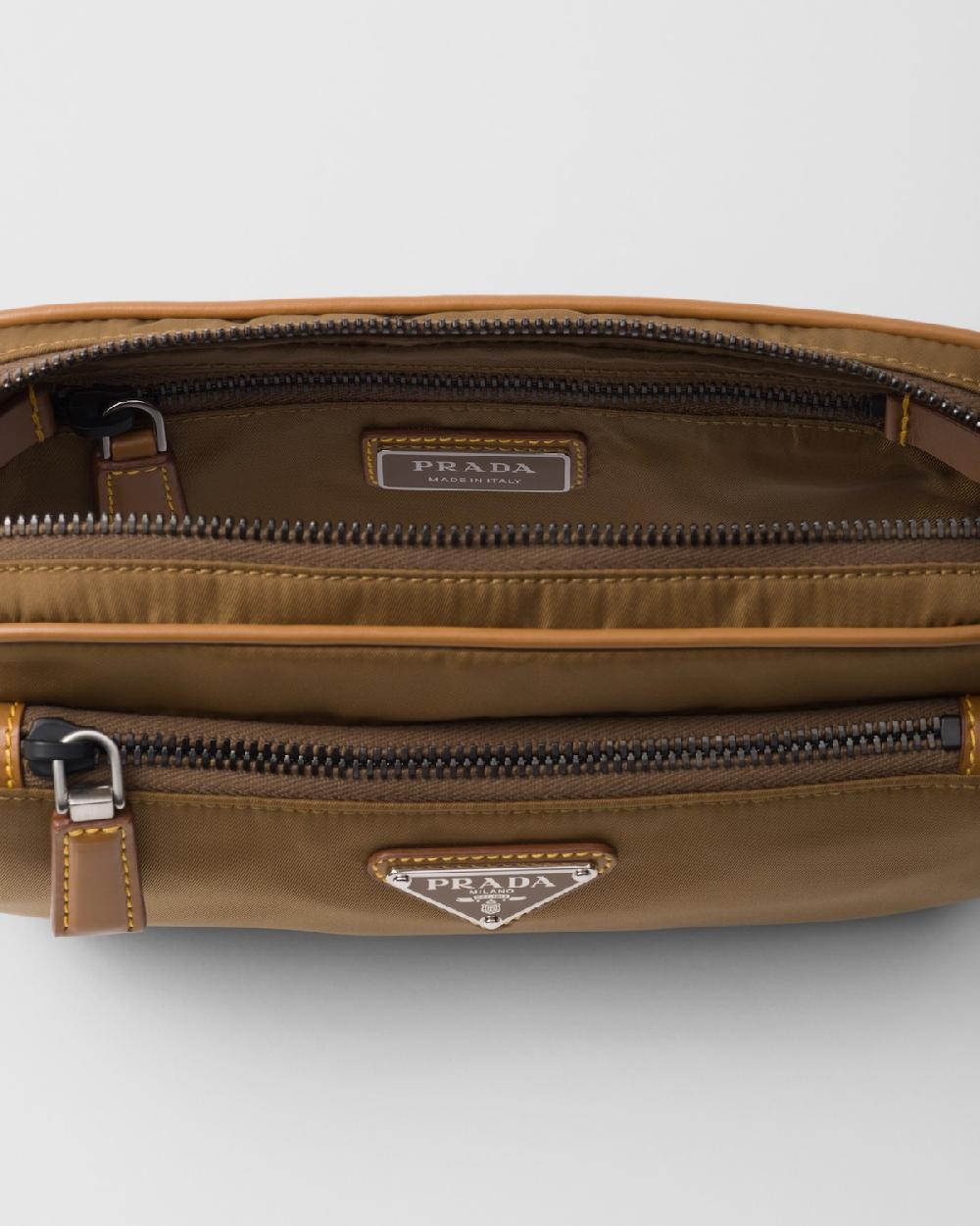 Prada Riñonera De Piel Y Re-Nylon