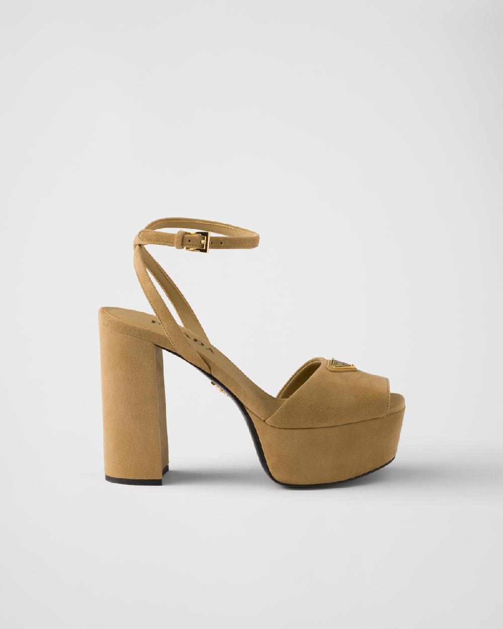 Prada Sandalias de ante con plataforma