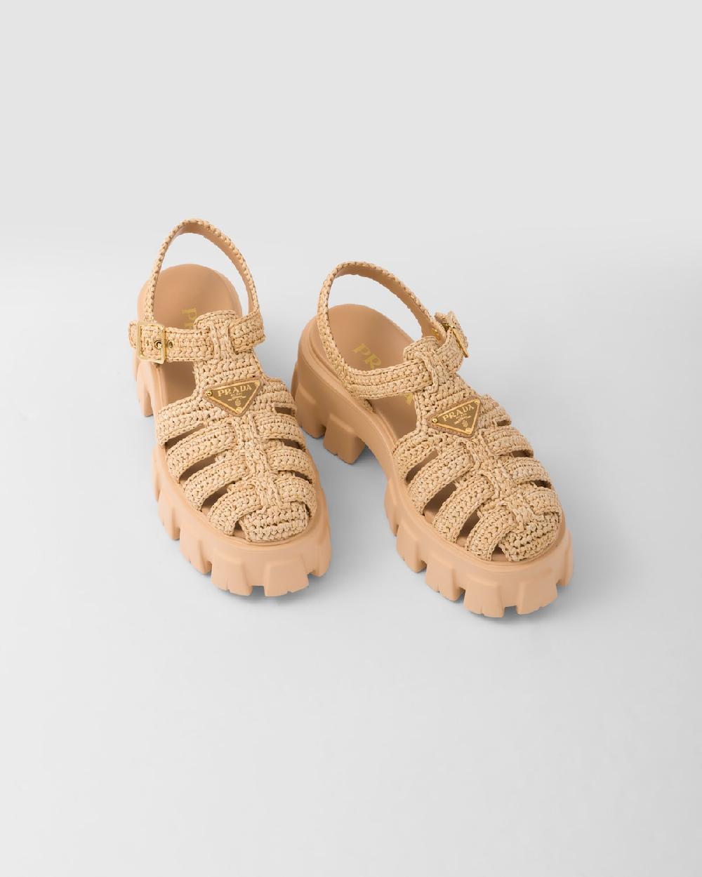 Prada Sandalias De Croché Monolith