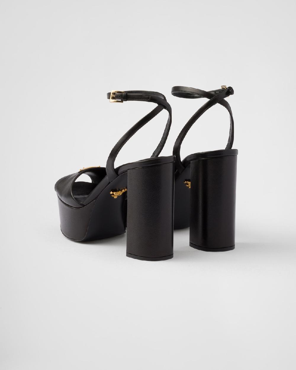 Prada Sandalias De Napa Con Plataforma