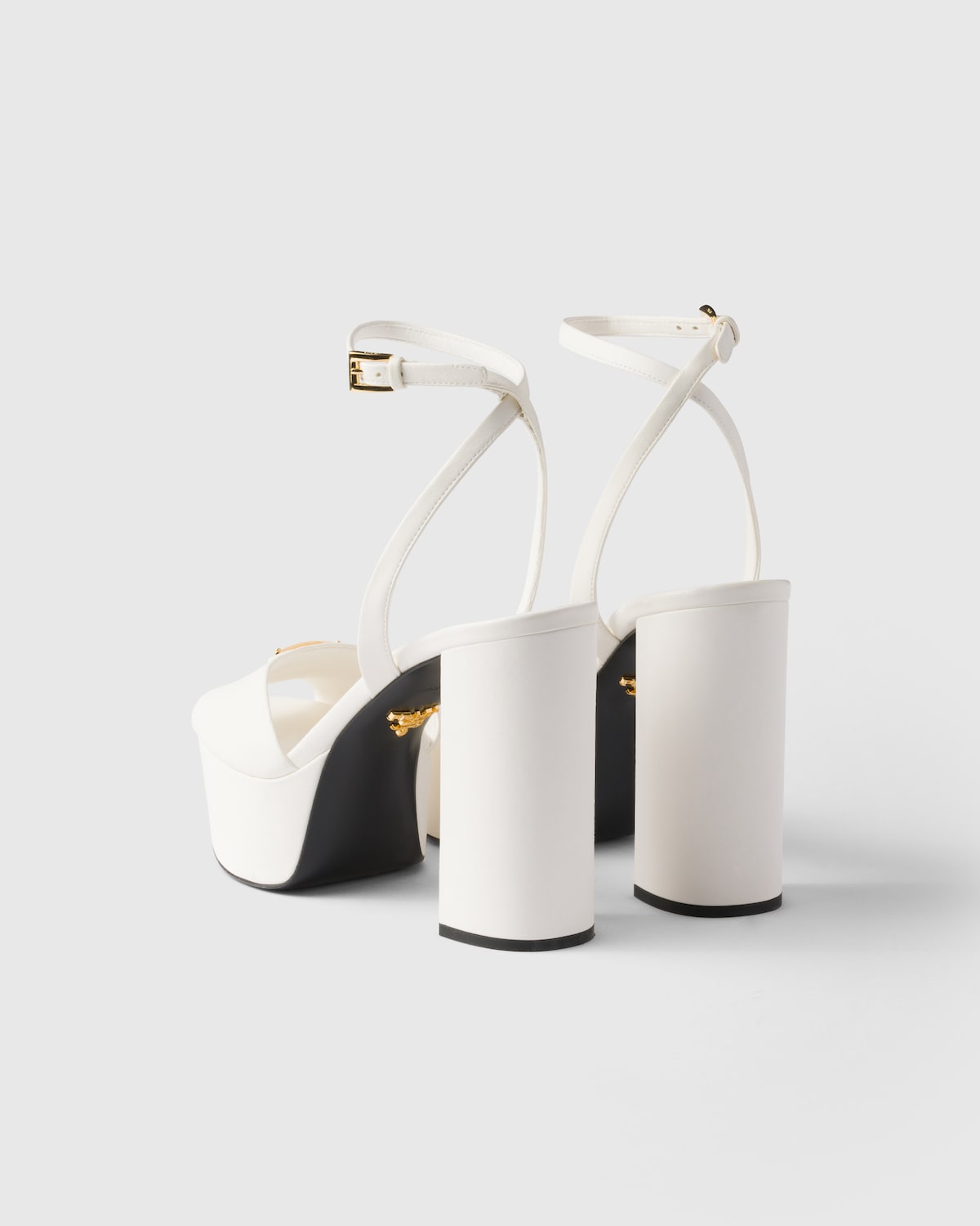 Prada Sandalias De Napa Con Plataforma