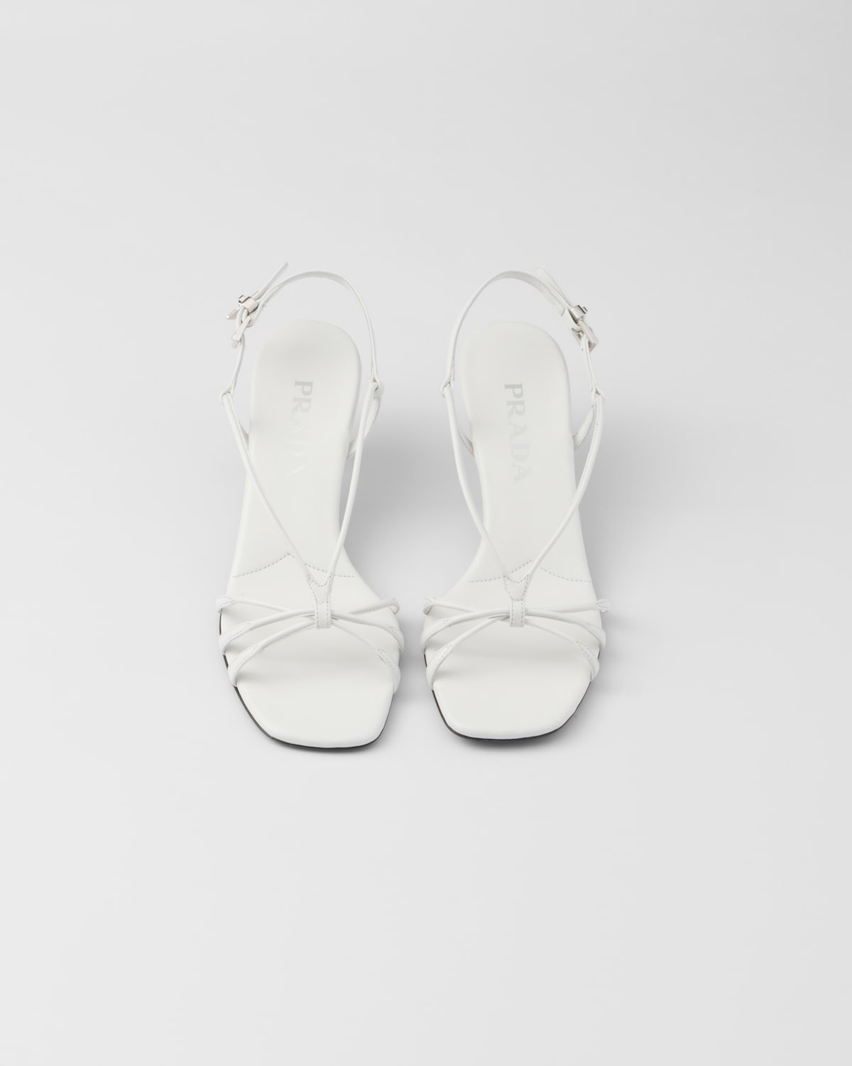 Prada Sandalias De Piel Con Tacón