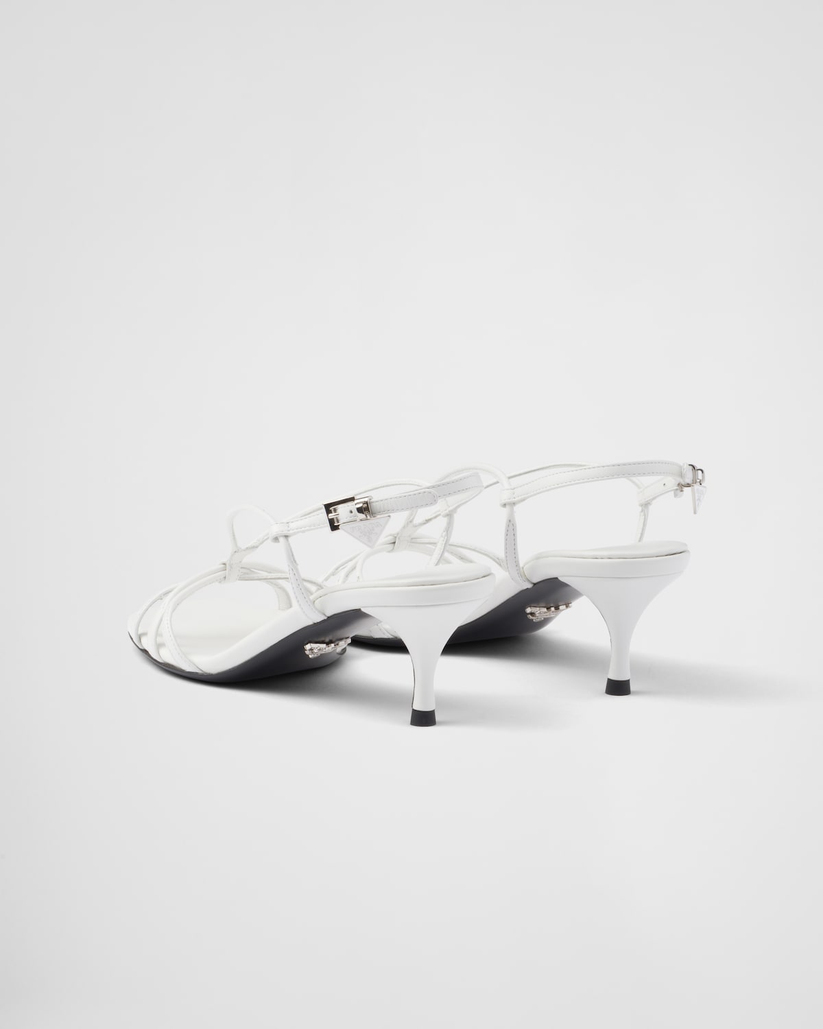 Prada Sandalias De Piel Con Tacón