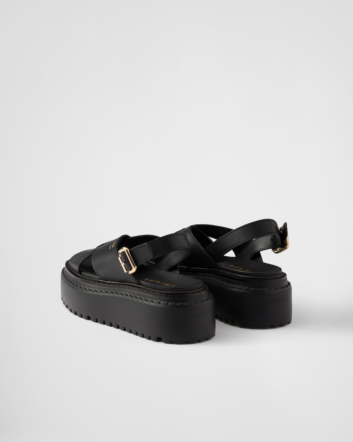 Prada Sandalias De Piel Trenzada