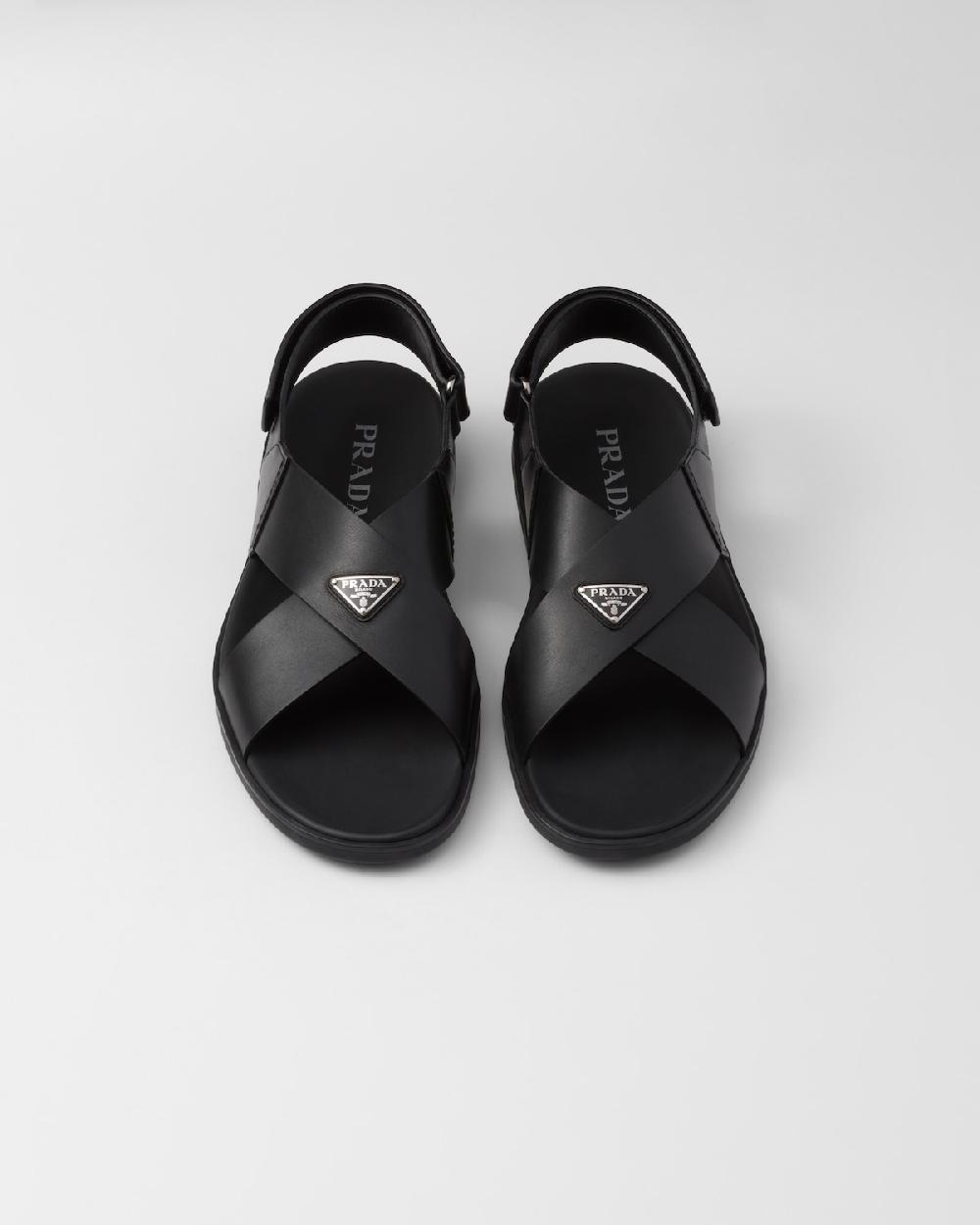 Prada Sandalias De Piel Trenzada