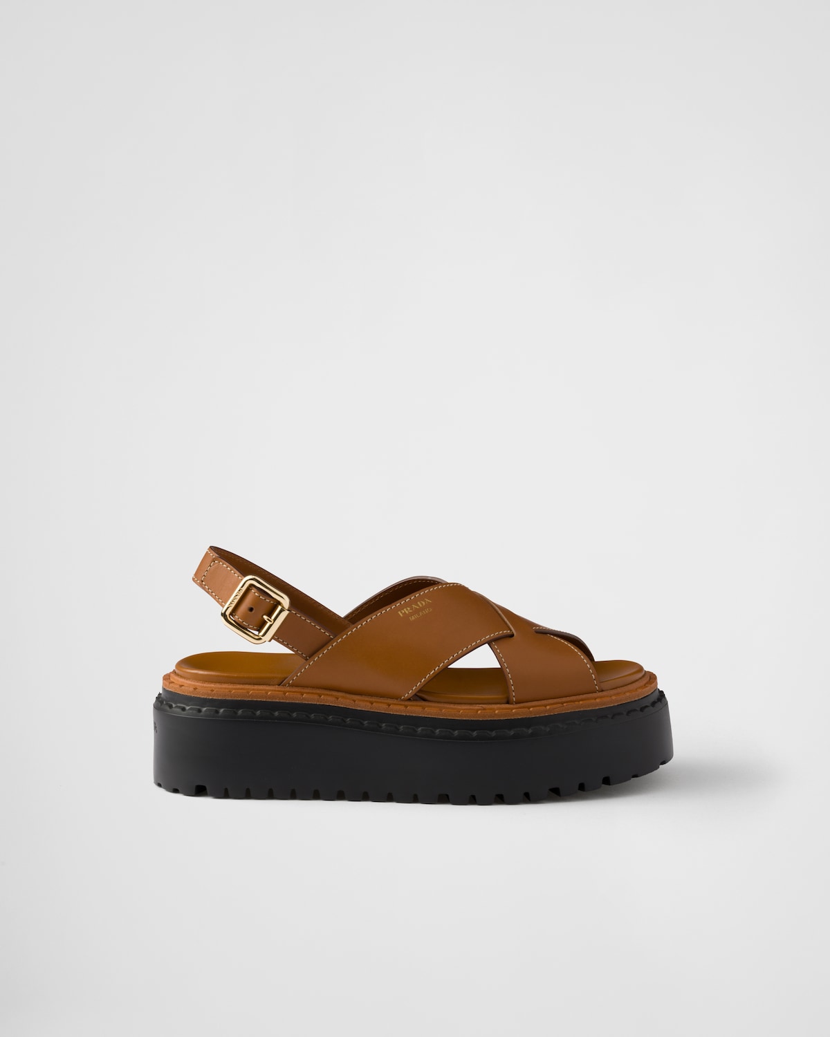 Prada Sandalias de piel trenzada