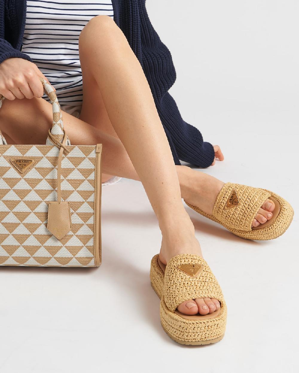 Prada Sandalias De Plataforma De Croché