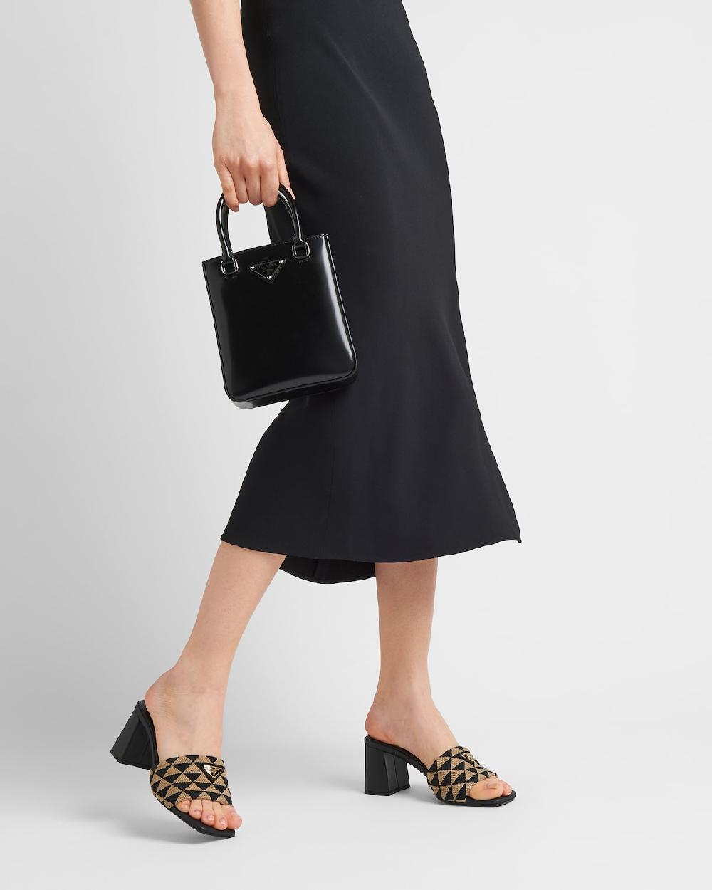 Prada Sandalias De Tejido Bordado