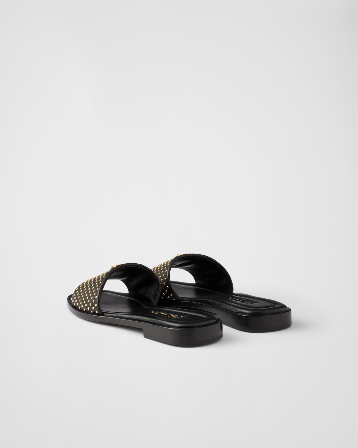 Prada Sandalias Planas De Piel De Napa