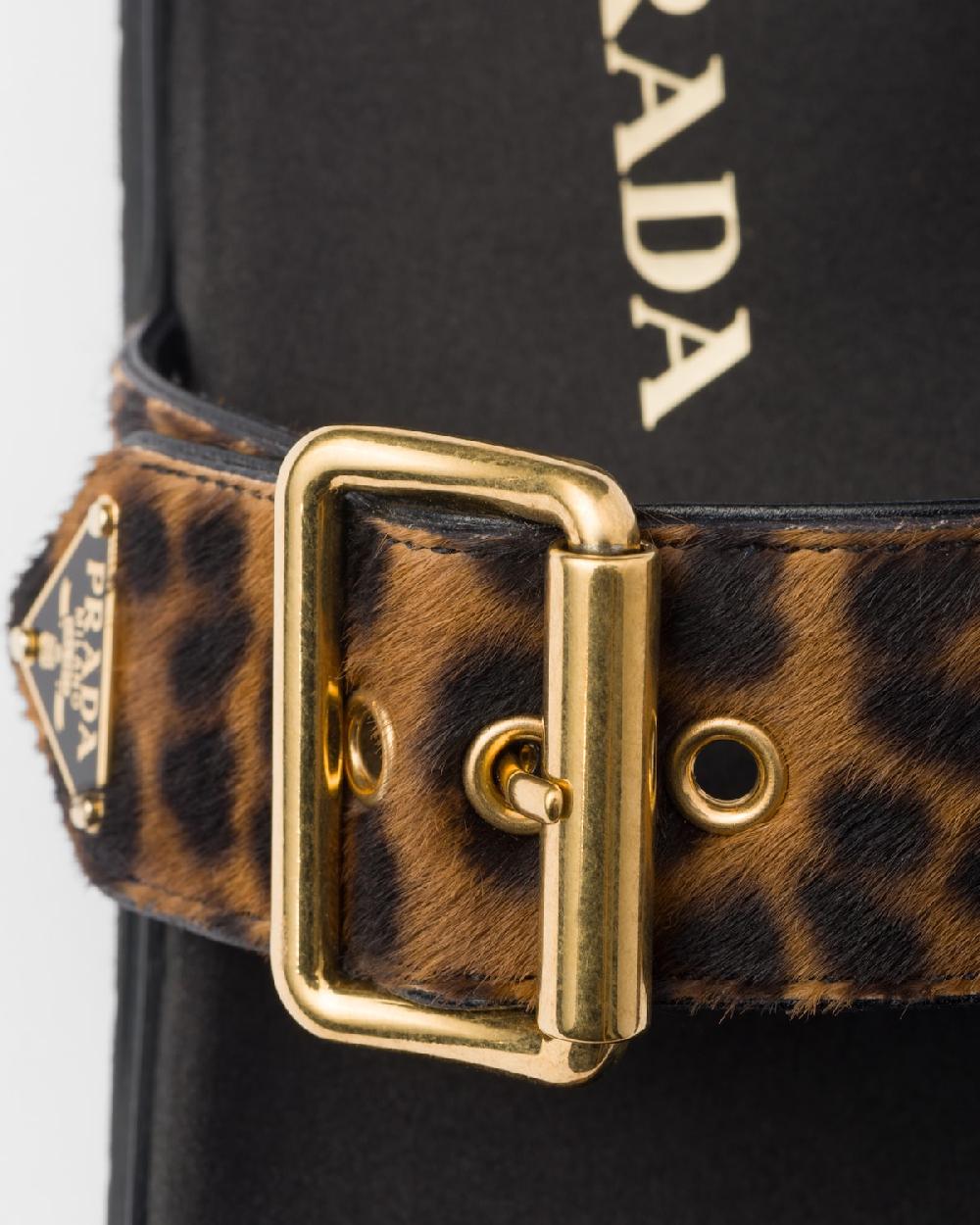 Prada Sandalias Planas De Piel Estampada