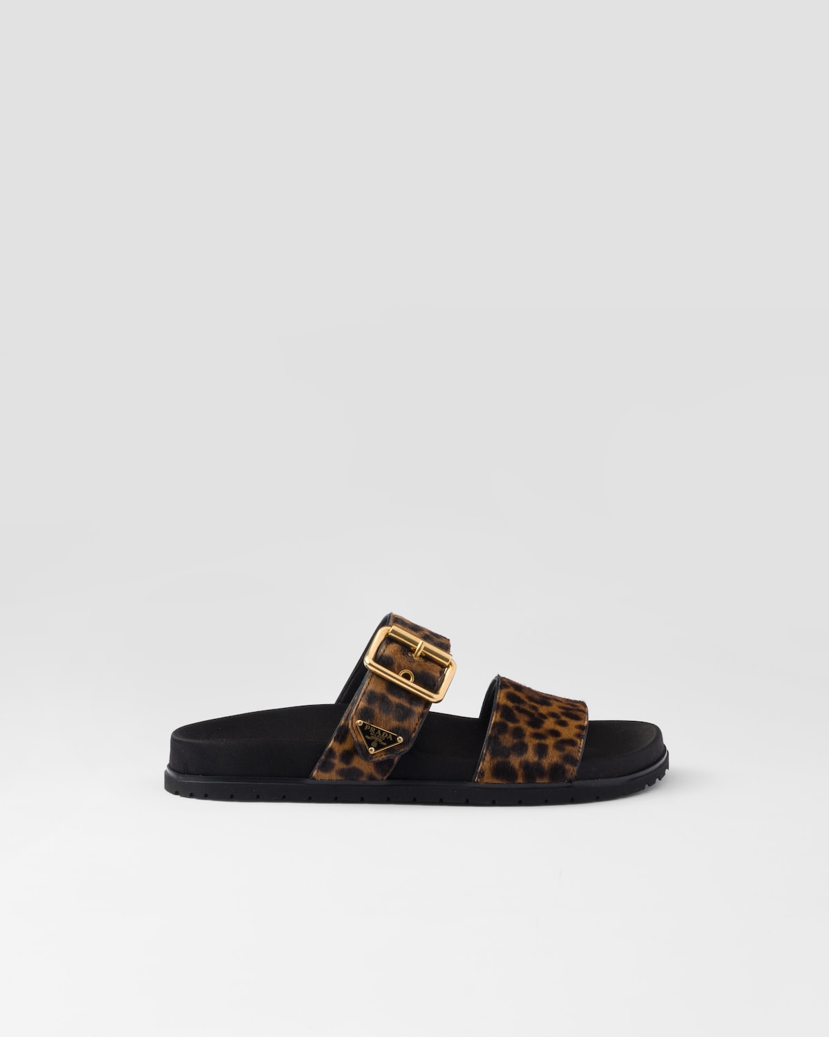 Prada Sandalias planas de piel estampada