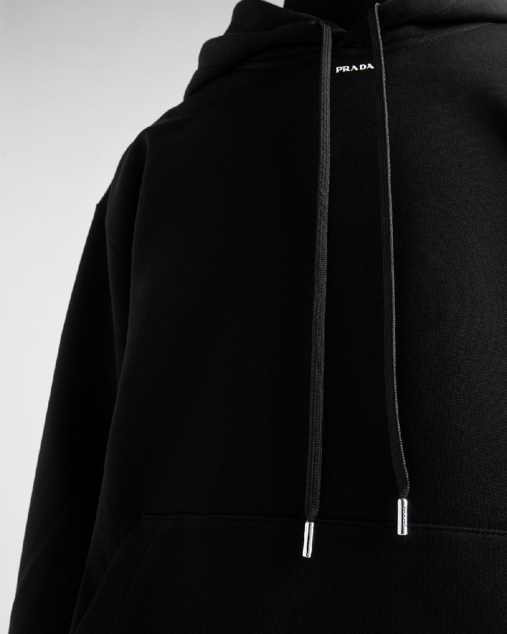 Prada Sudadera Con Capucha De Algodón Técnico