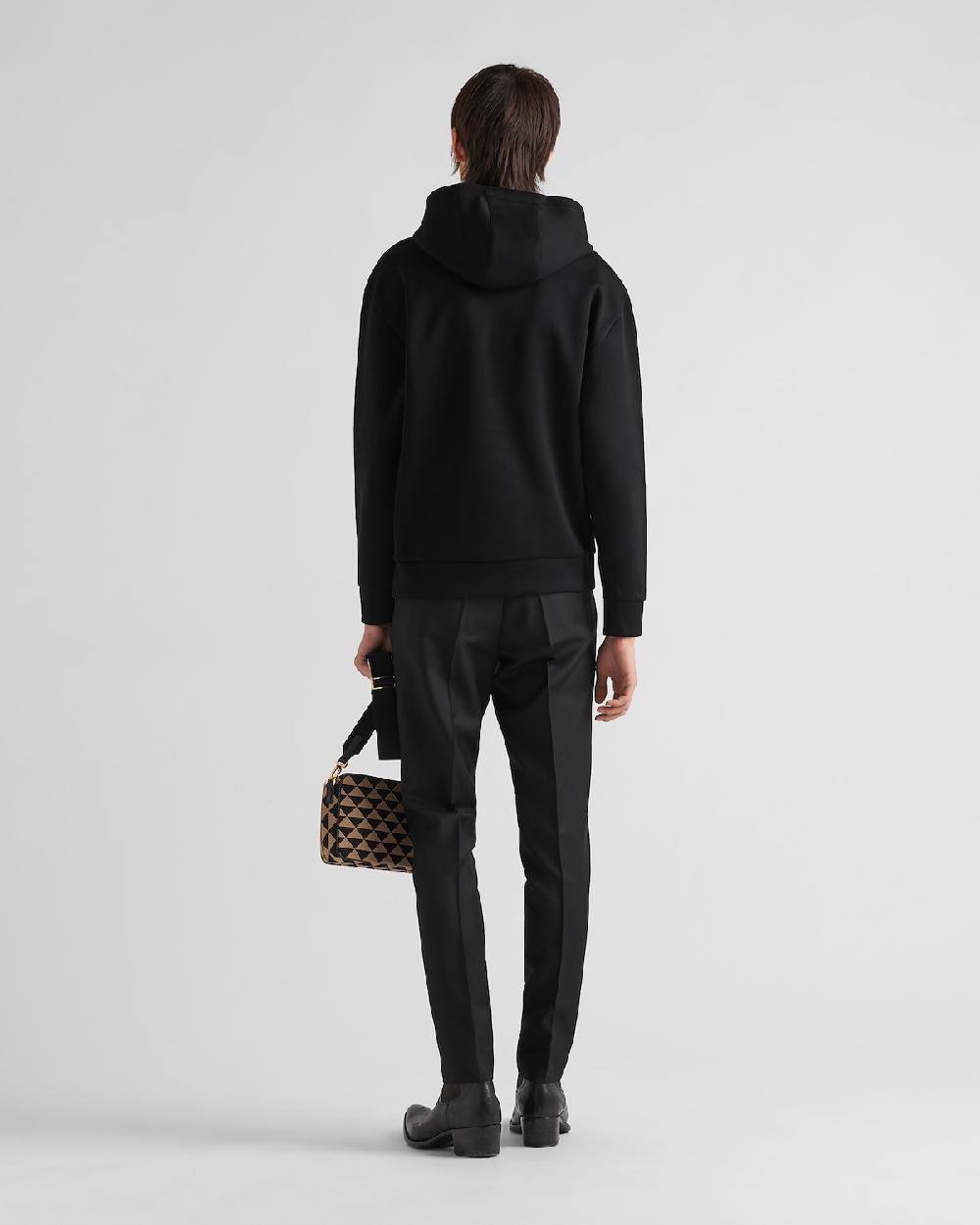 Prada Sudadera Con Capucha De Algodón Técnico