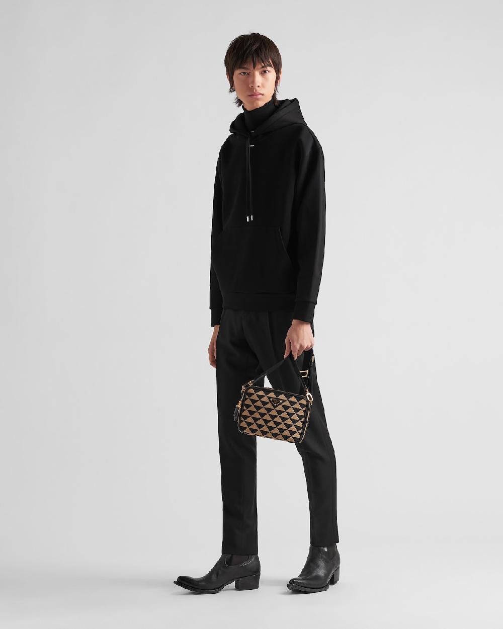 Prada Sudadera con capucha de algodón técnico