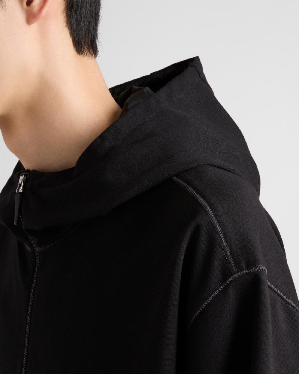 Prada Sudadera Con Capucha De Punto Técnico