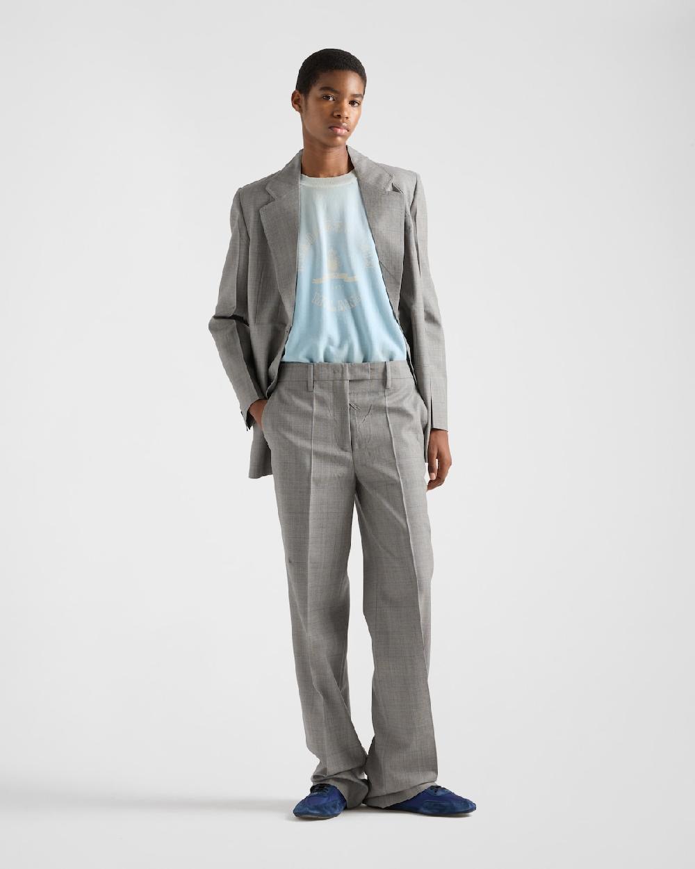 Prada Sudadera de algodón con cuello redondo