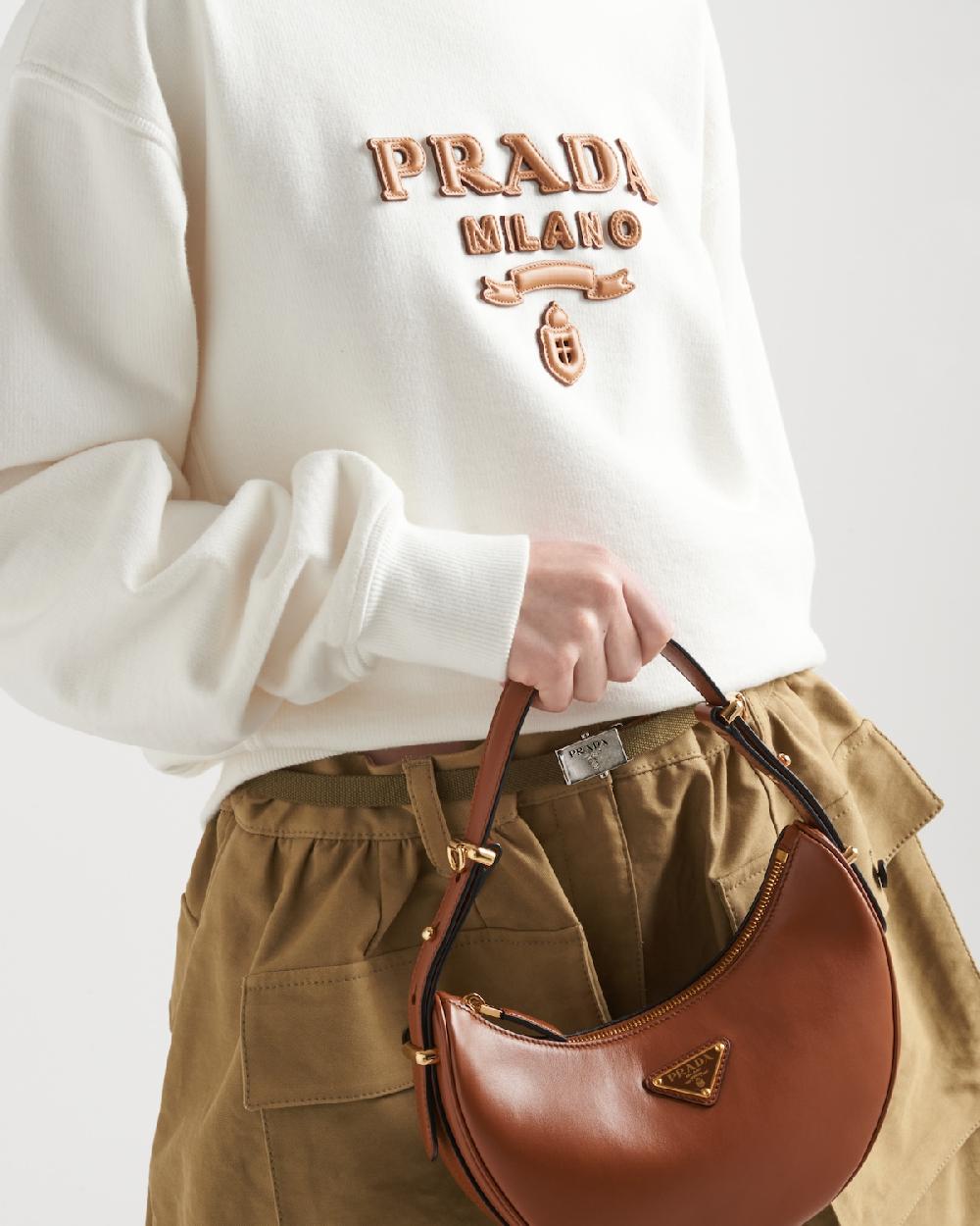 Prada Sudadera De Algodón Holgada