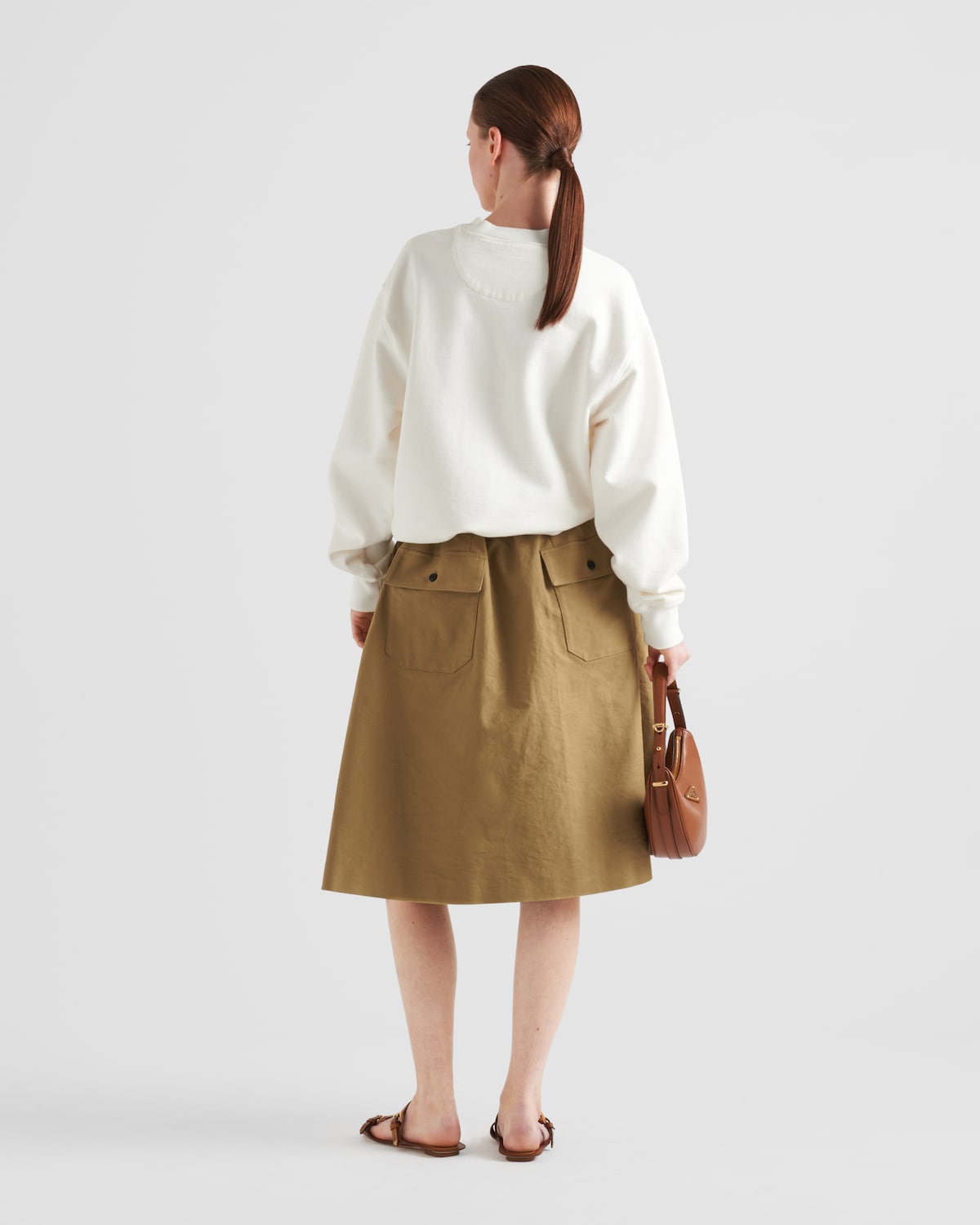 Prada Sudadera De Algodón Holgada