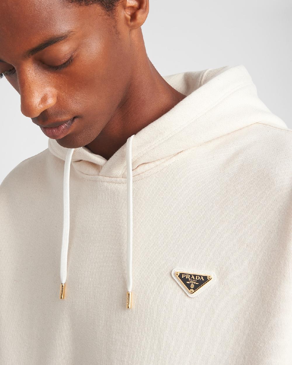 Prada Sudadera De Felpa De Algodón Con Capucha