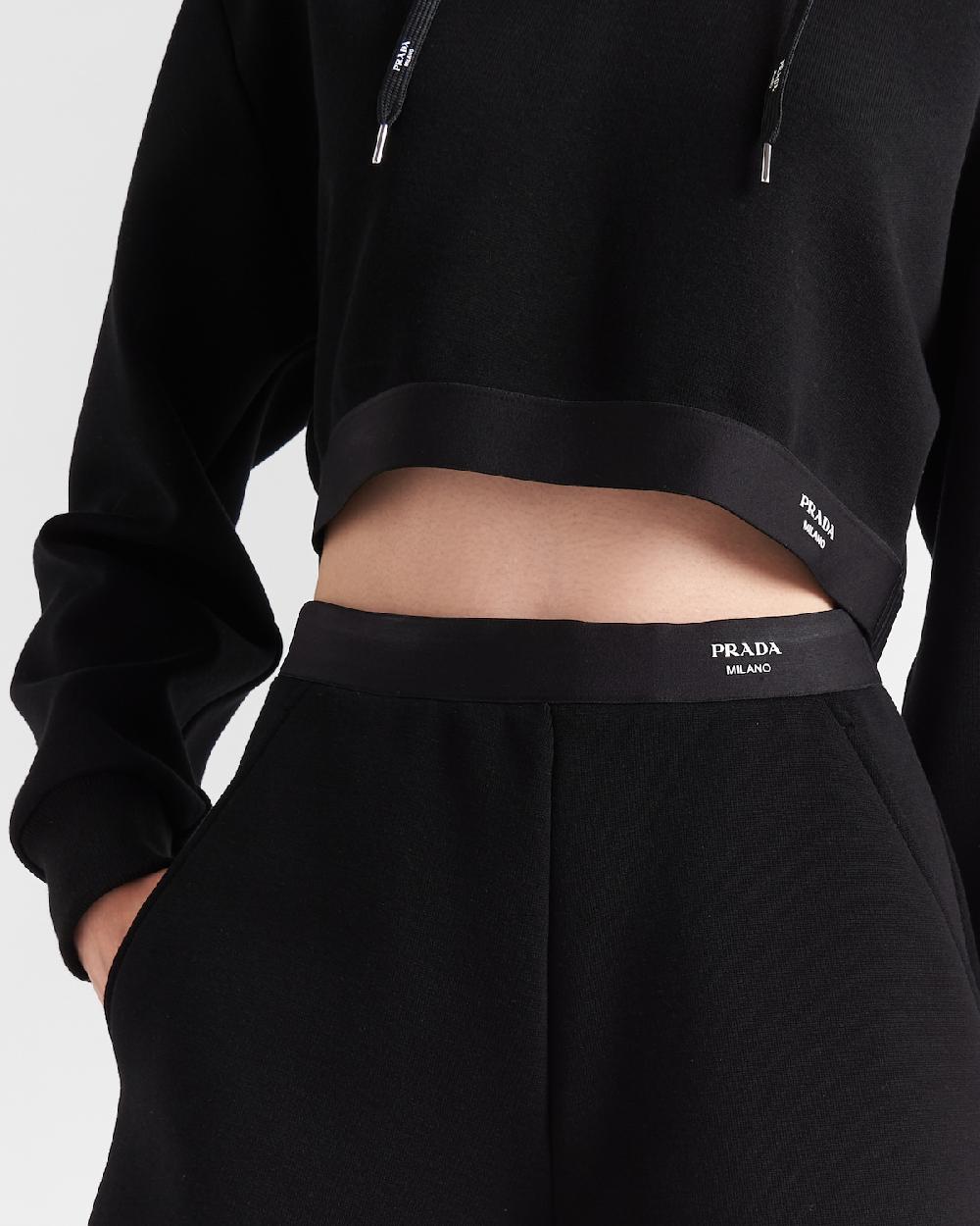 Prada Sudadera De Felpa De Algodón Y Re-Nylon