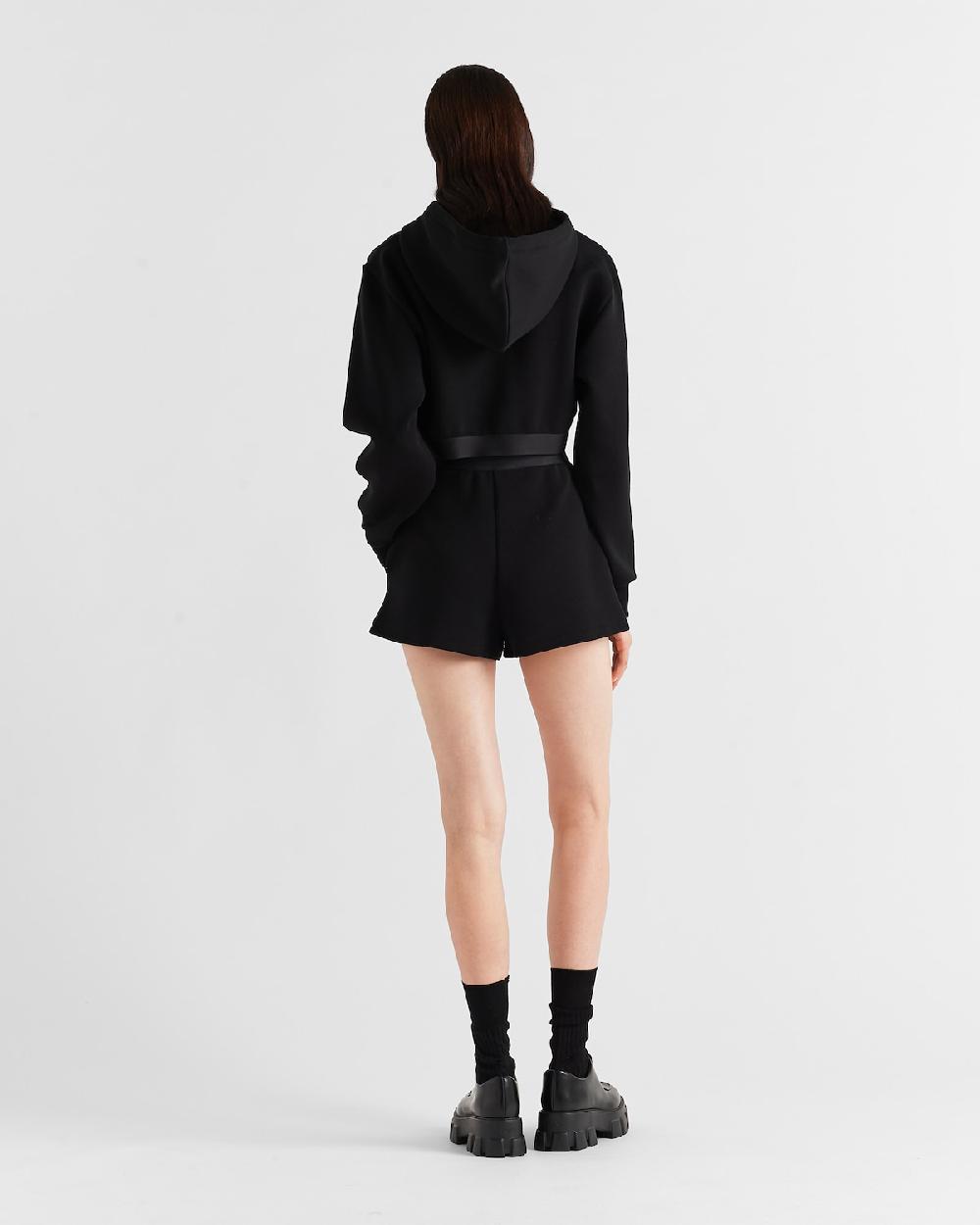 Prada Sudadera De Felpa De Algodón Y Re-Nylon