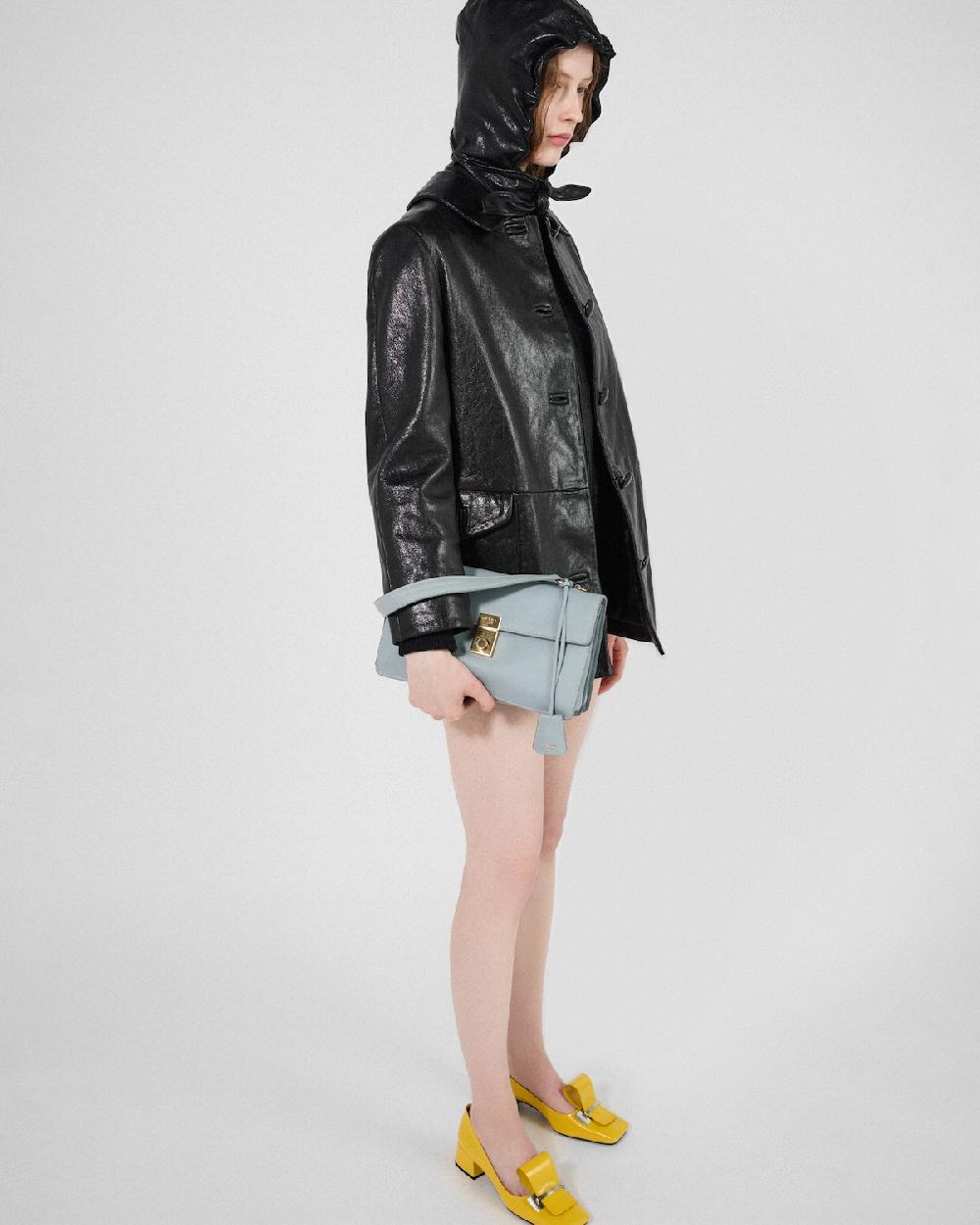 Prada Sudadera De Piel Con Capucha