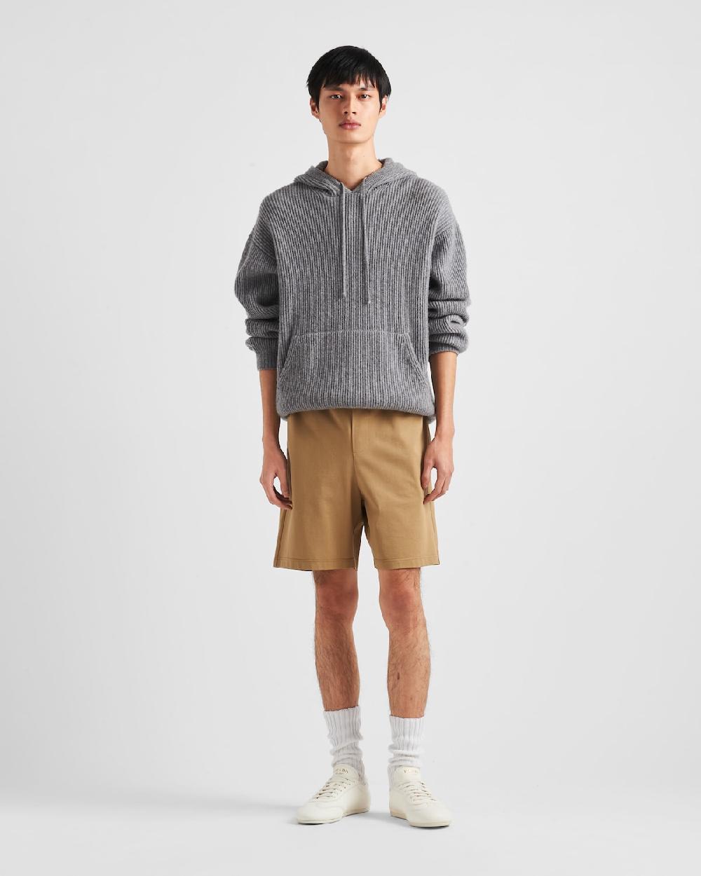 Prada Sudadera de punto de cachemir con capucha