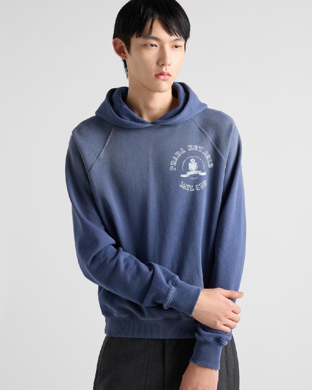 Prada Sudadera En Felpa De Algodón Estampada