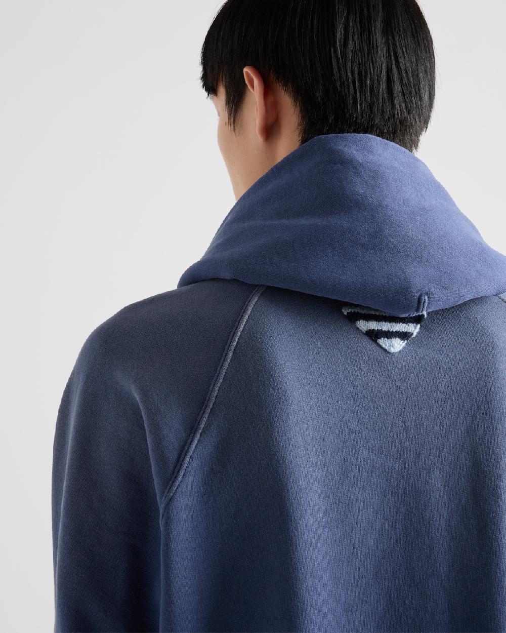 Prada Sudadera En Felpa De Algodón Estampada