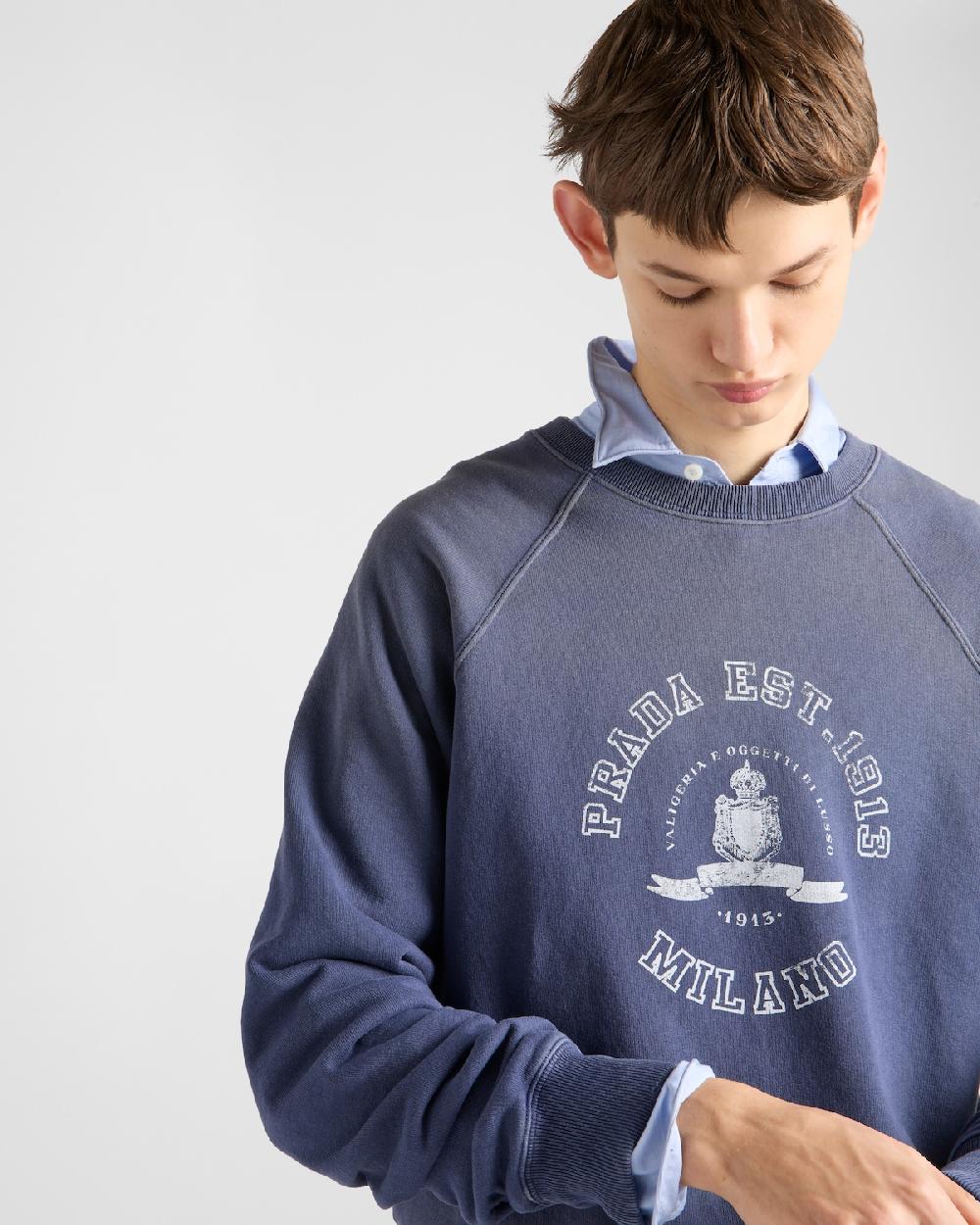 Prada Sudadera En Felpa De Algodón