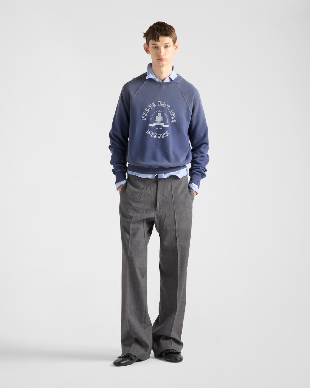 Prada Sudadera en felpa de algodón