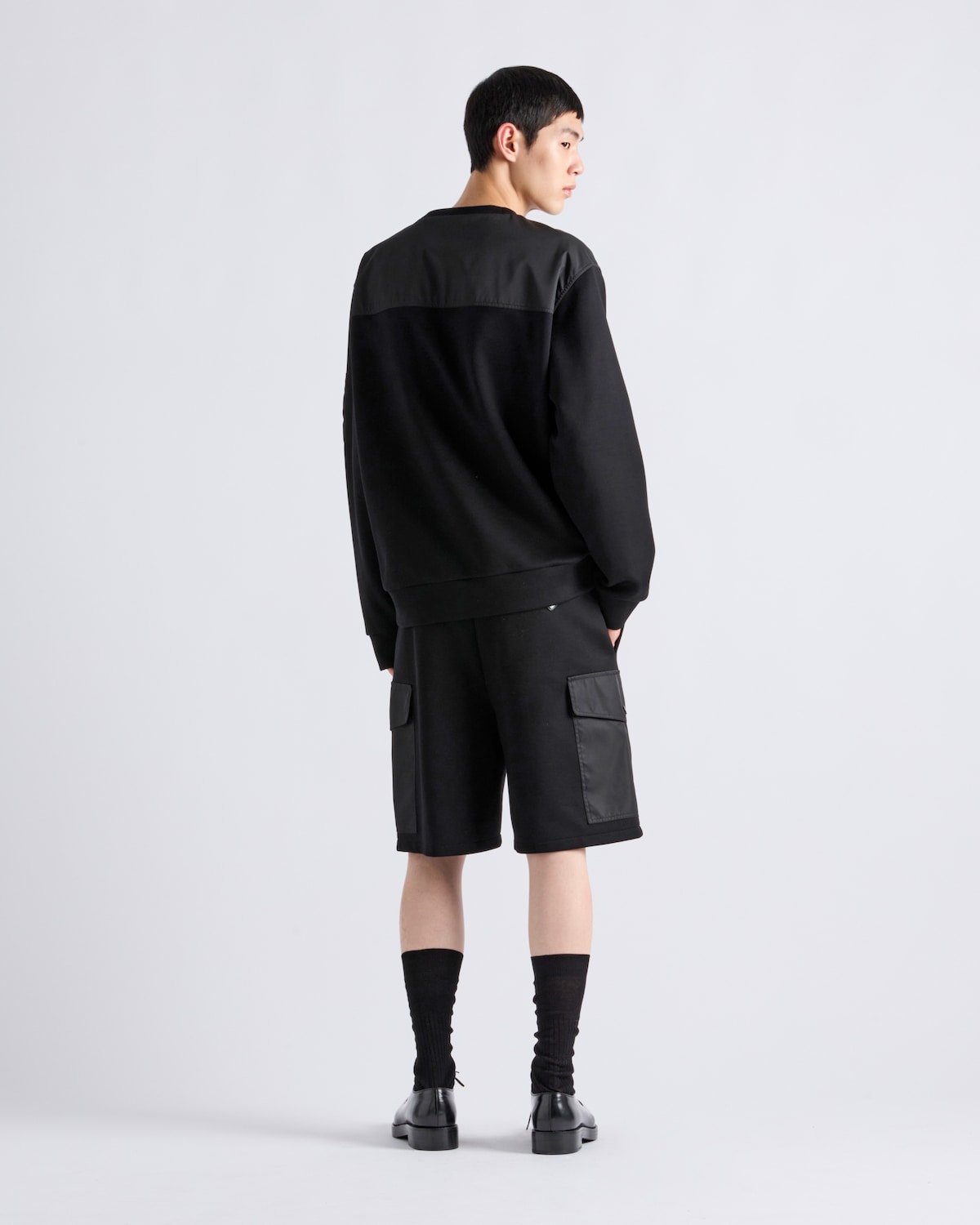 Prada Sudadera En Felpa De Algodón Y Re-Nylon