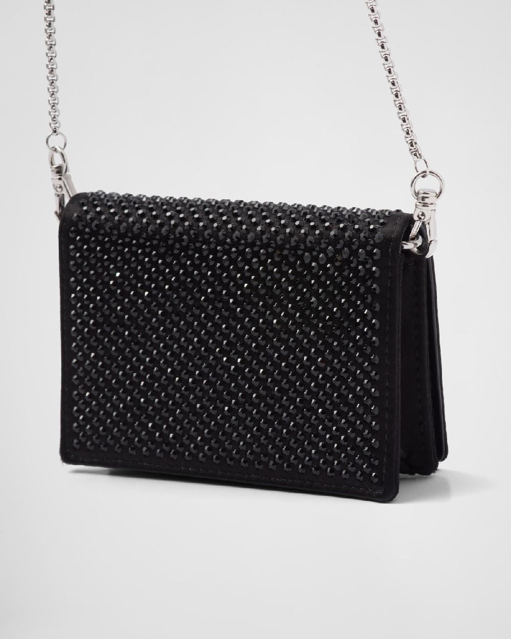 Prada Tarjetero Con Bandolera Y Cristales