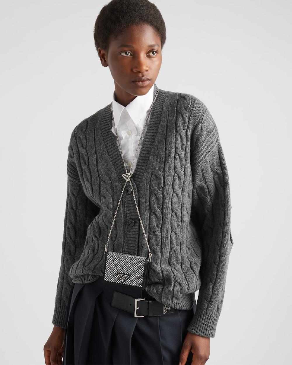 Prada Tarjetero Con Bandolera Y Cristales