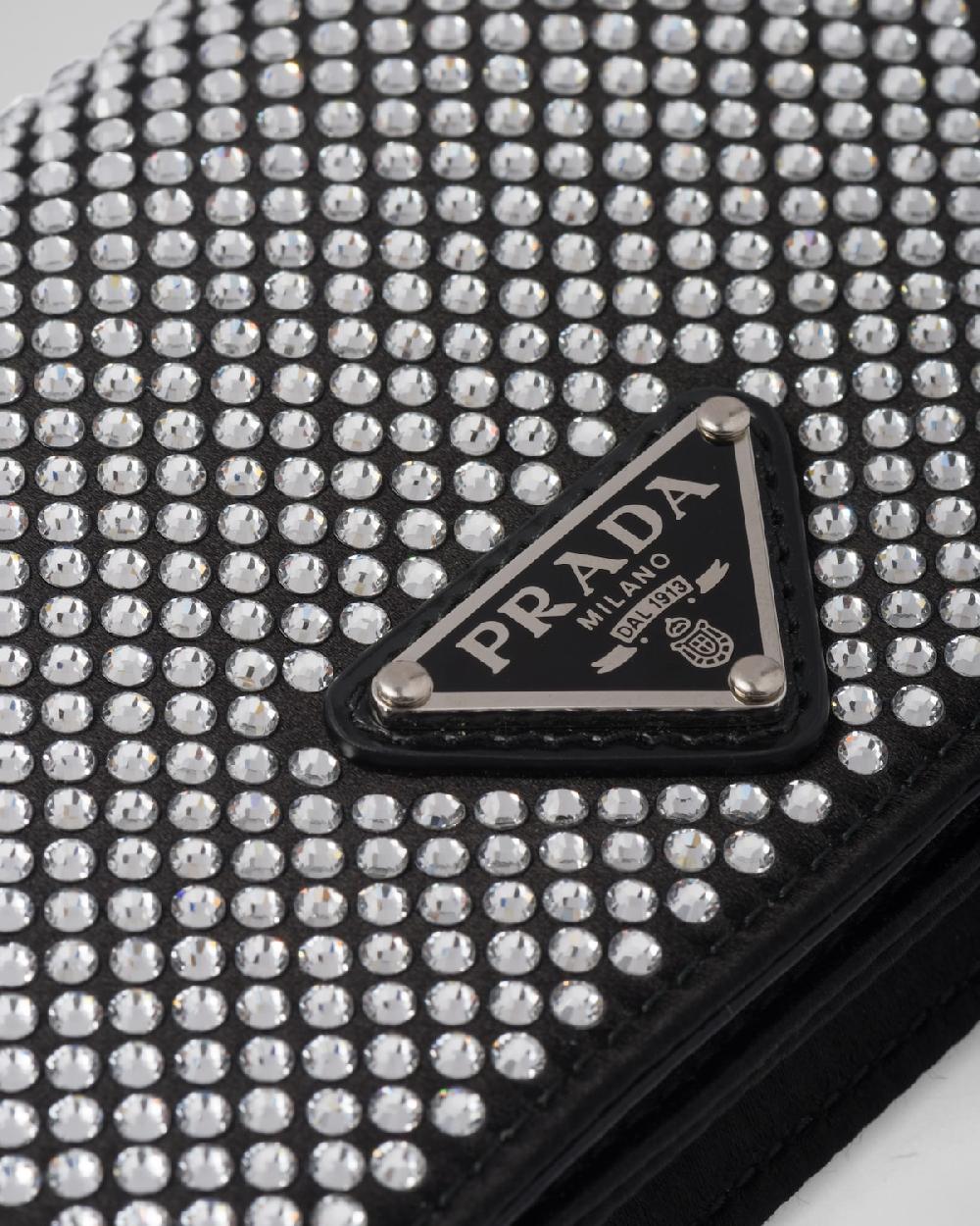 Prada Tarjetero con bandolera y cristales