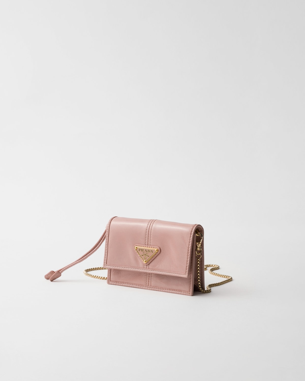 Prada Tarjetero de piel con bandolera