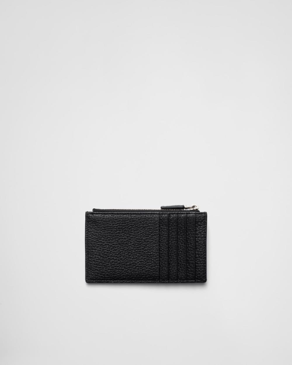 Prada Tarjetero De Piel Con Cremallera