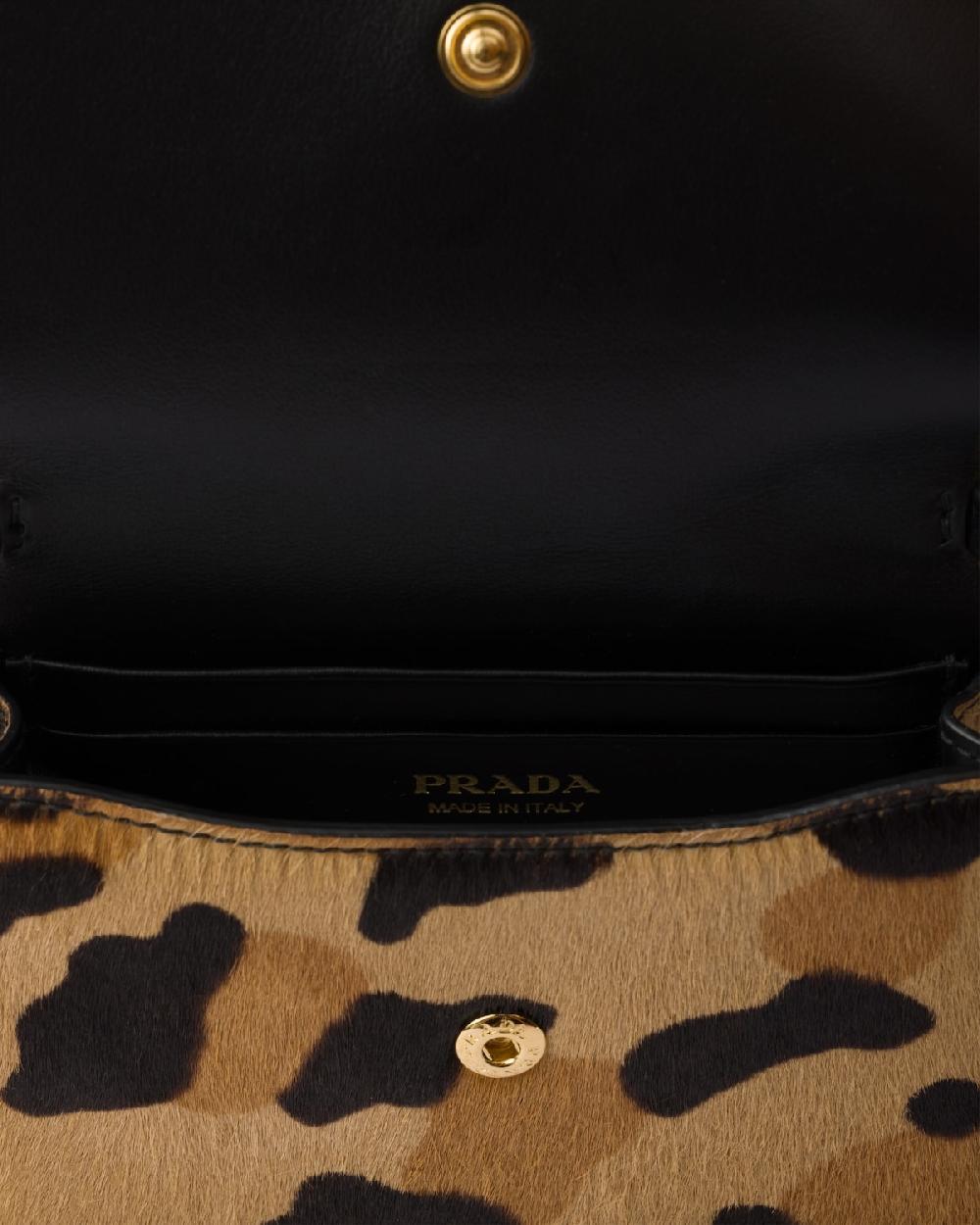 Prada Tarjetero De Piel Estampada Con Correa