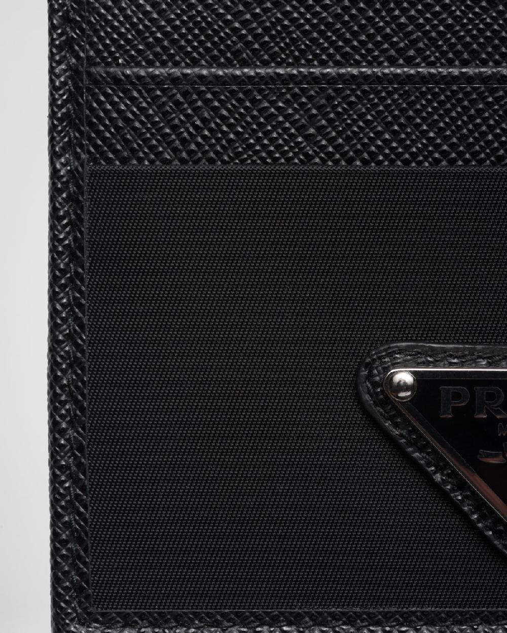 Prada Tarjetero de Re-Nylon y piel Saffiano