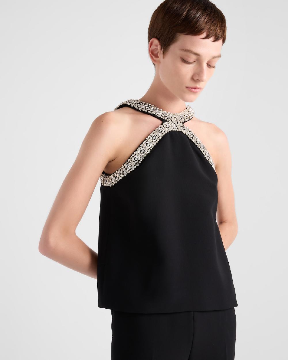 Prada Top De Cady Bordado