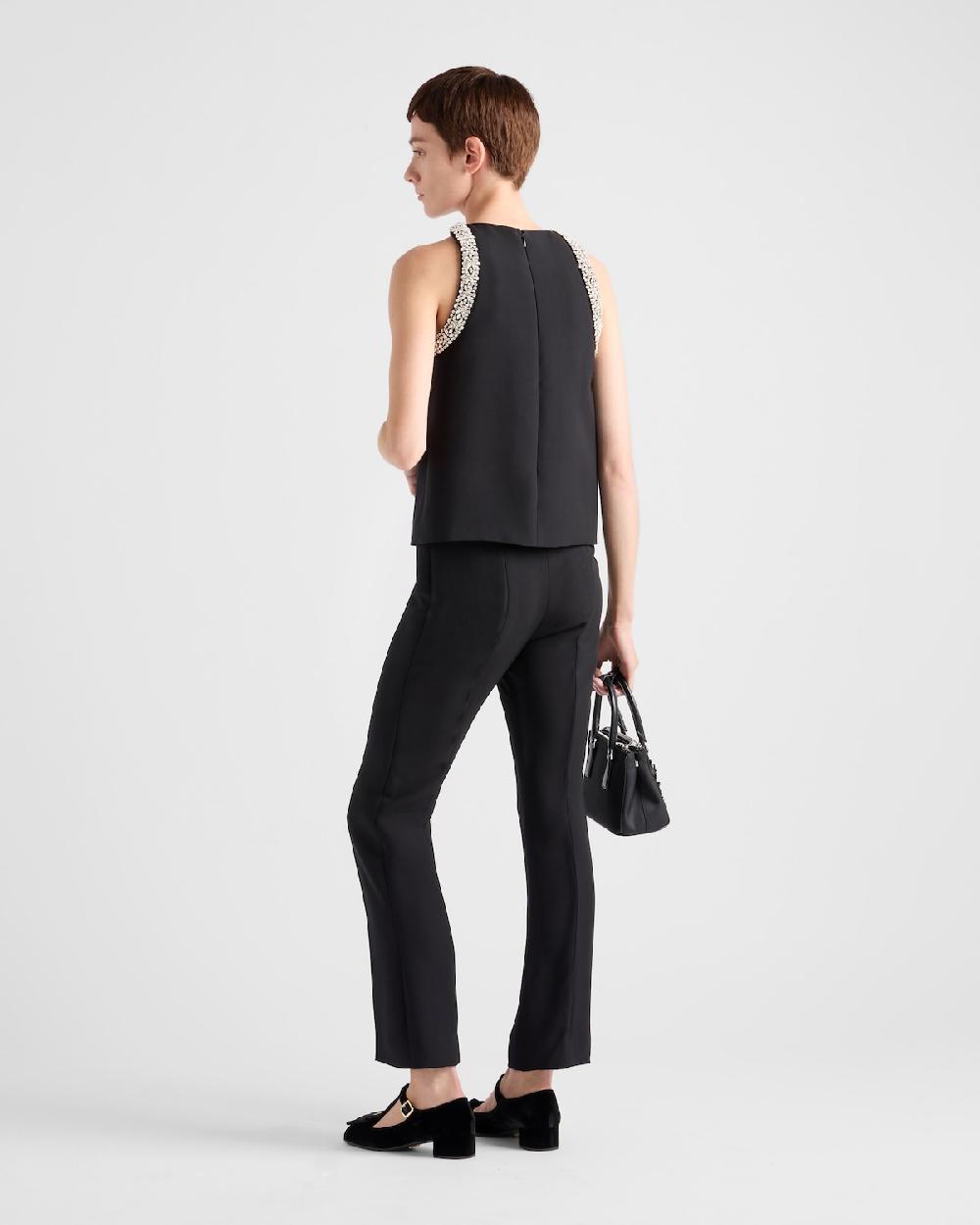 Prada Top De Cady Bordado