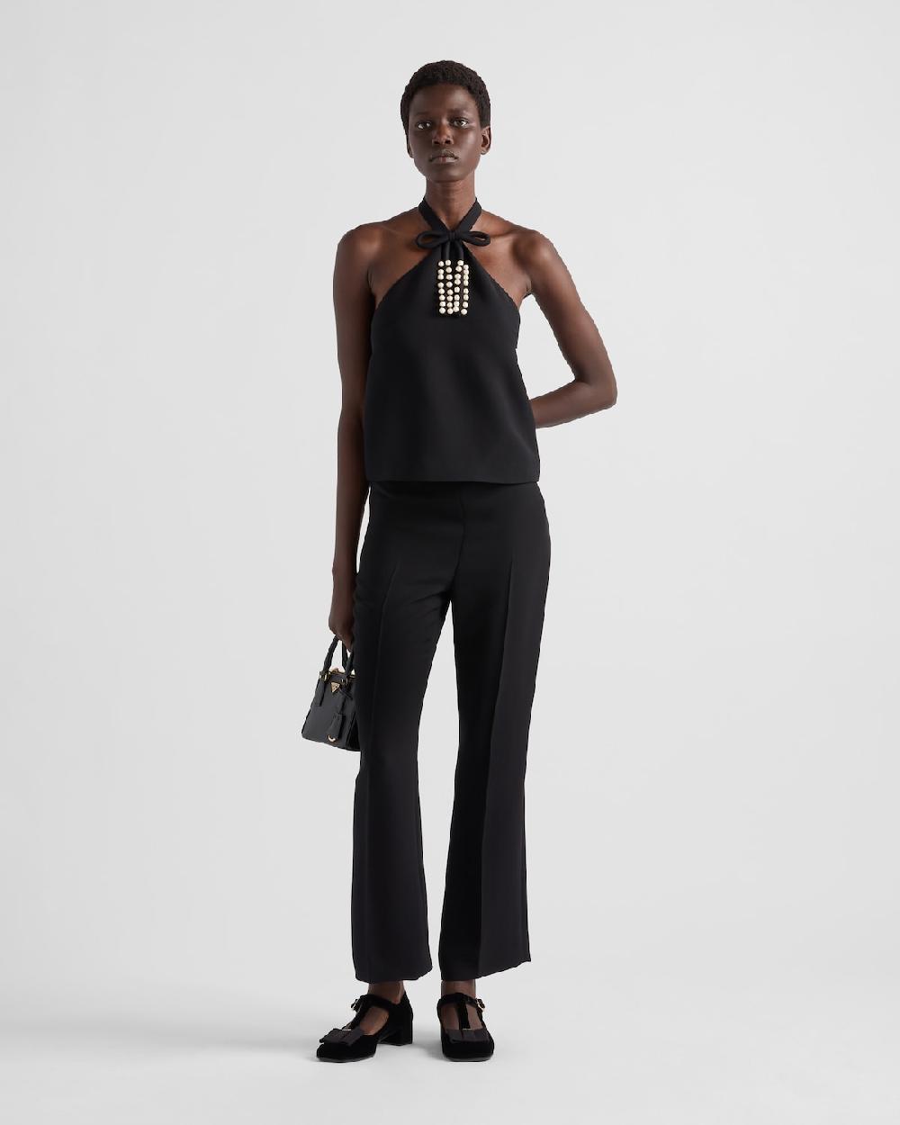 Prada Top de cady bordado