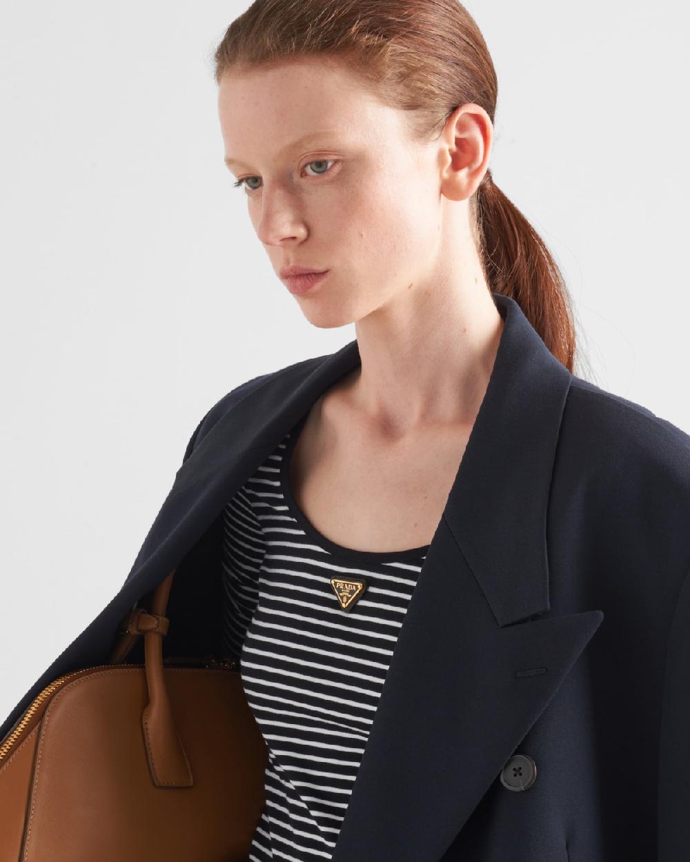 Prada Top De Punto A Rayas