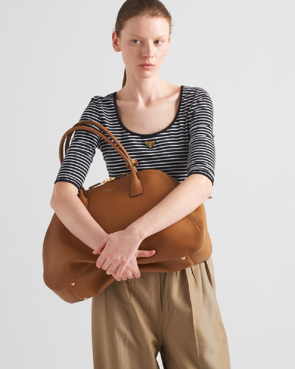 Prada Top De Punto A Rayas