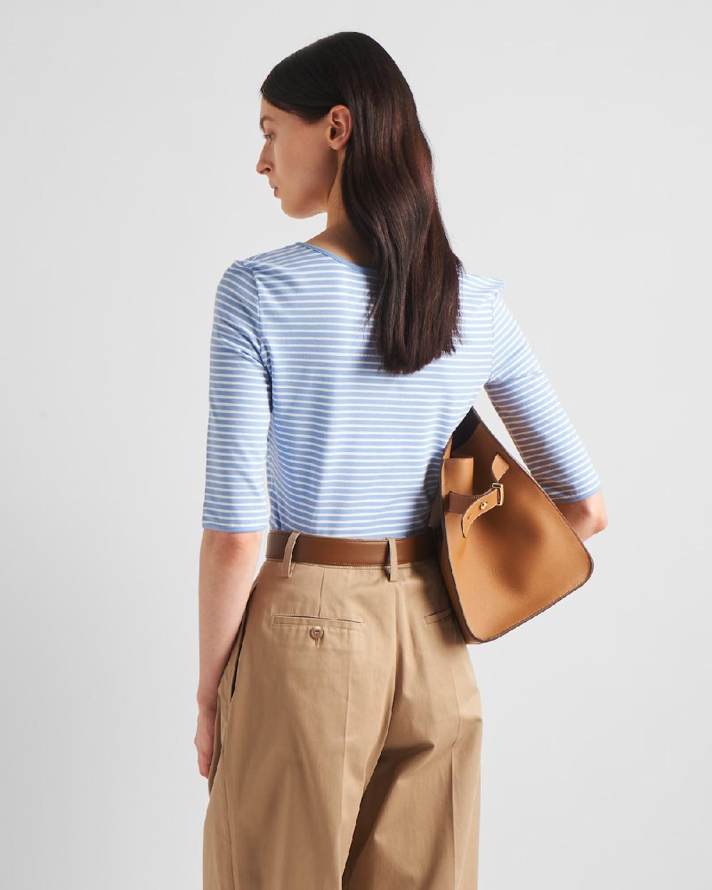 Prada Top De Punto A Rayas