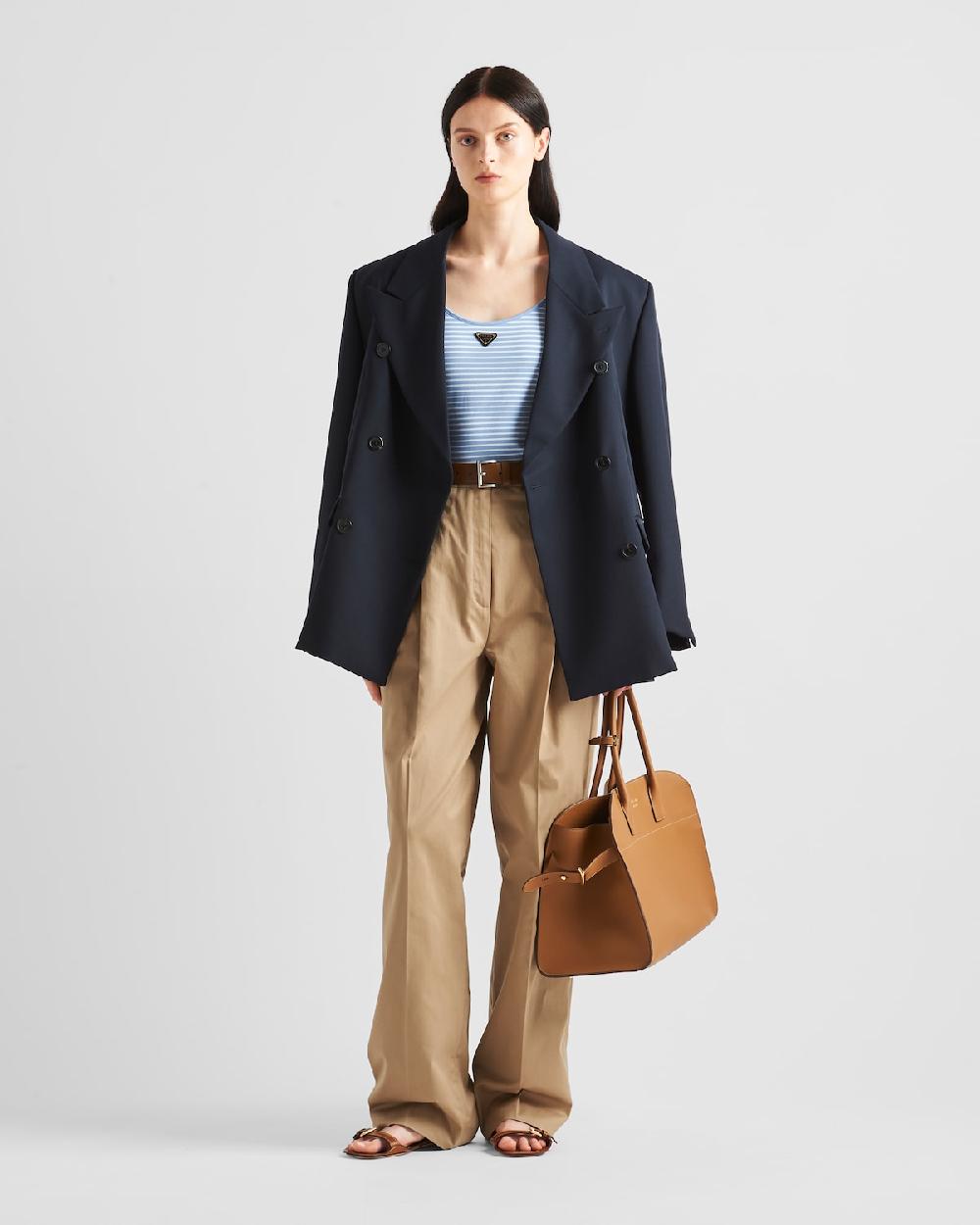 Prada Top de punto a rayas