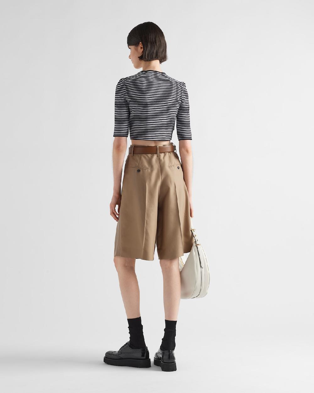 Prada Top De Punto A Rayas